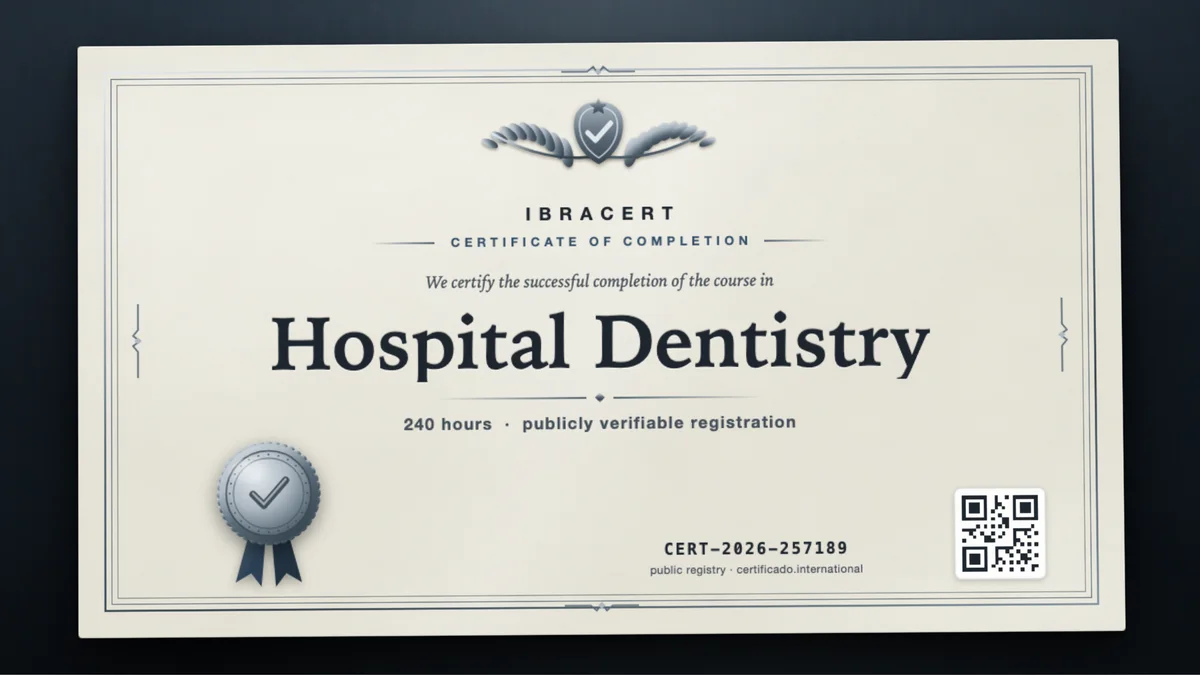 Cover of the Hospital Dentistry course