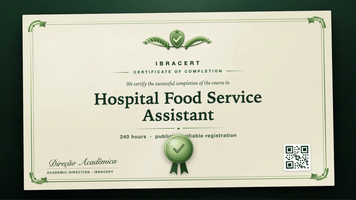 Cover of the Hospital Food Service Assistant course