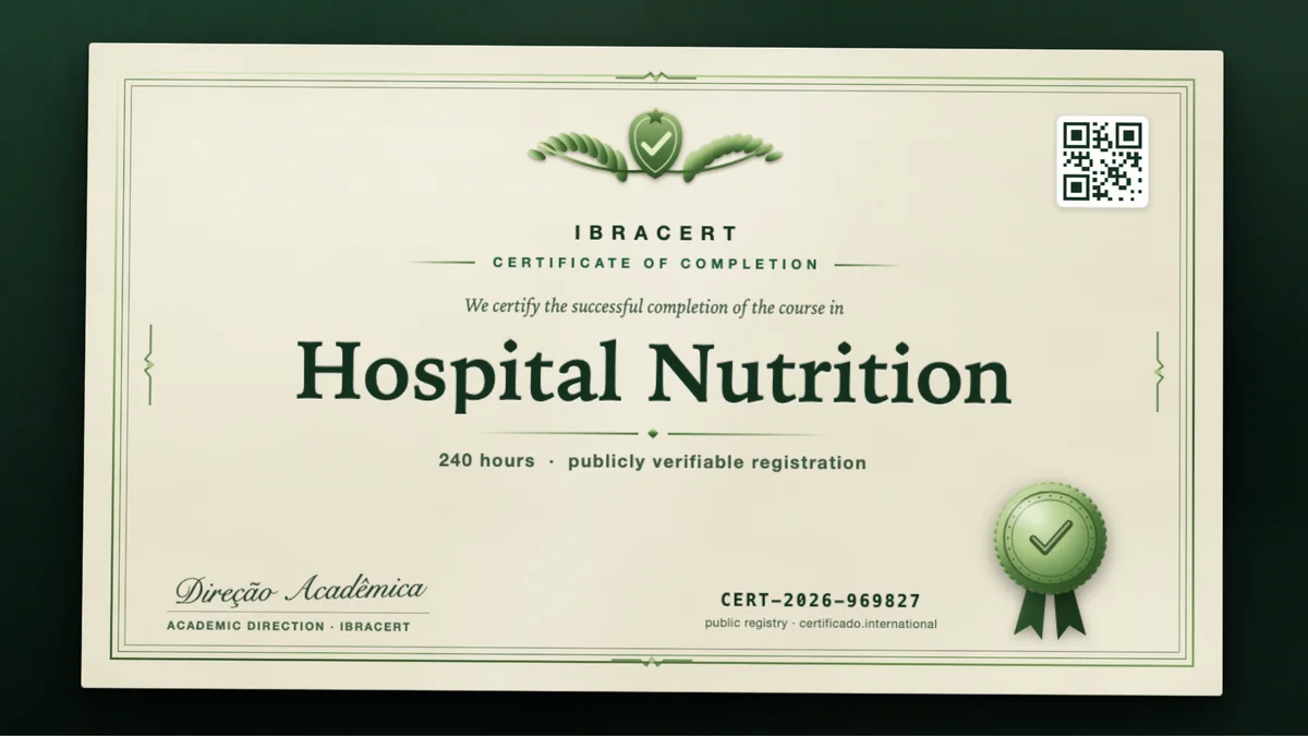 Cover of the Hospital Nutrition course