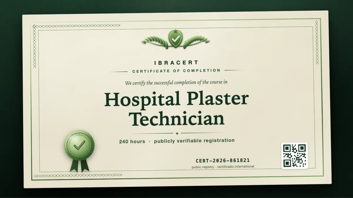 Cover of the Hospital Plaster Technician course
