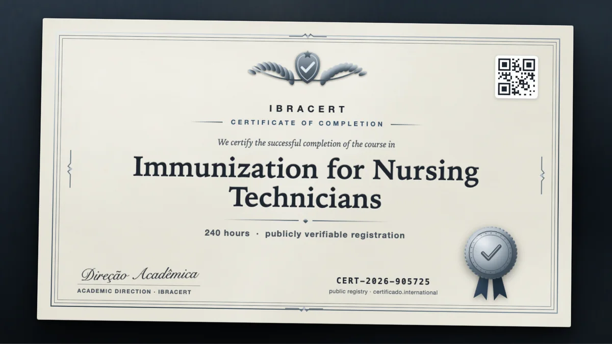 Cover of the Immunization for Nursing Technicians course