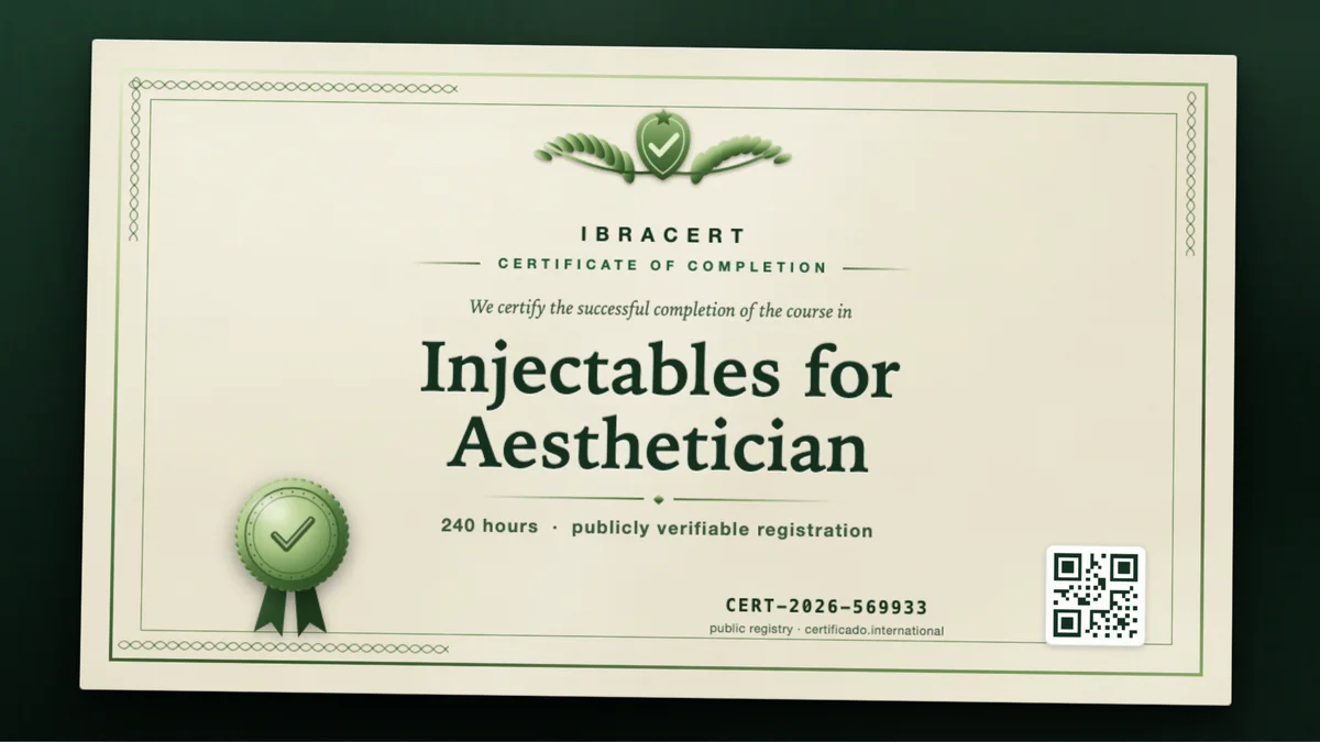 Cover of the Injectables for Aesthetician course