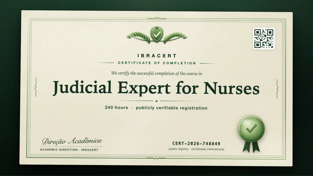 Cover of the Judicial Expert for Nurses course