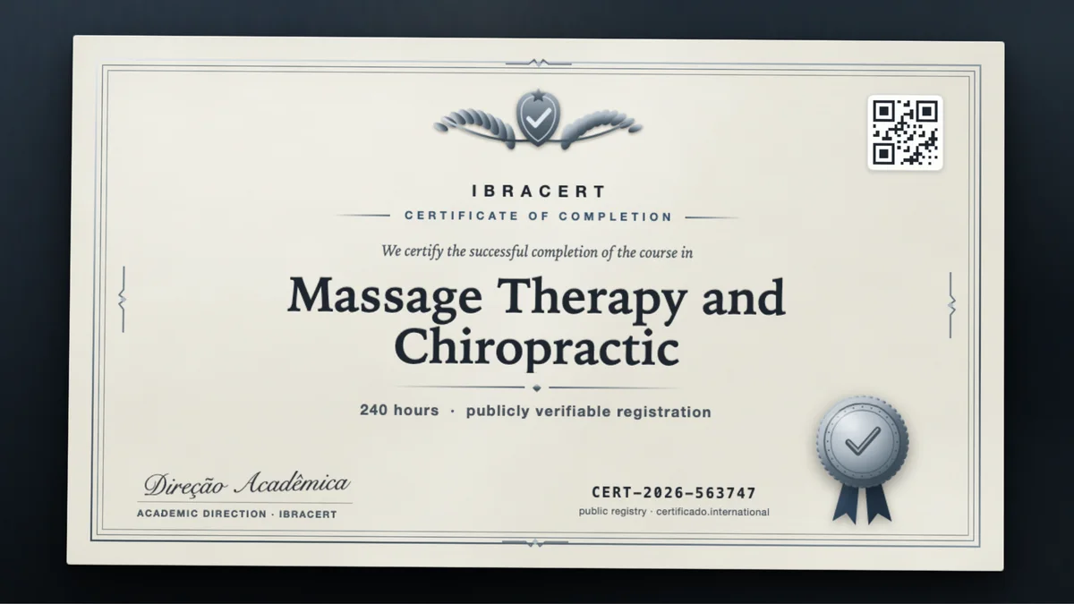 Cover of the Massage Therapy and Chiropractic course