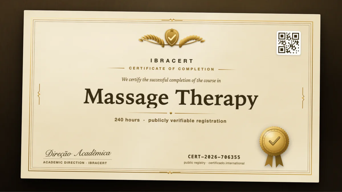 Cover of the Massage Therapy course