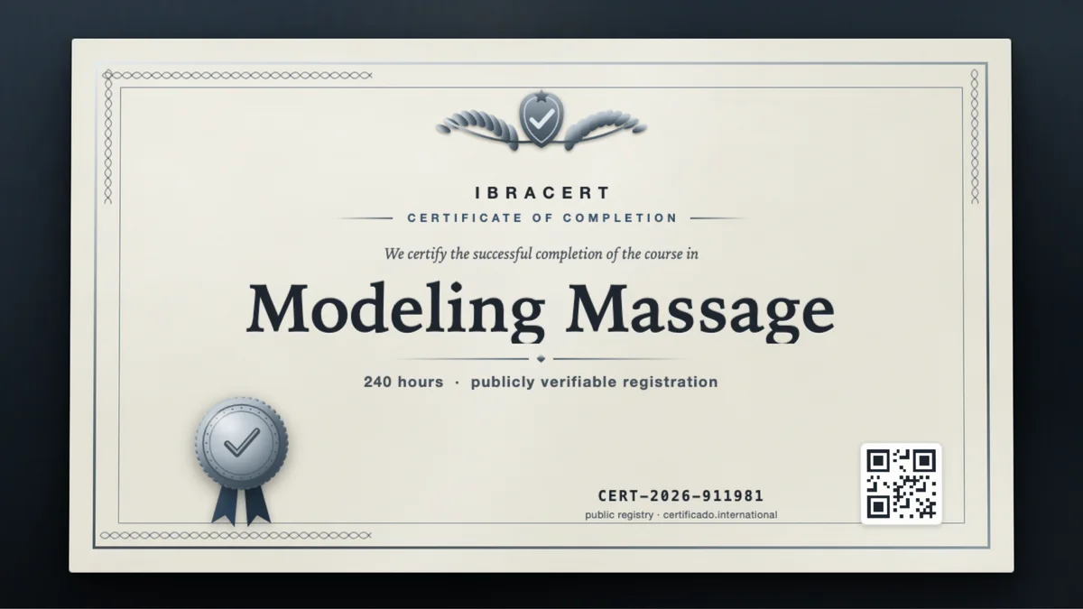 Cover of the Modeling Massage course