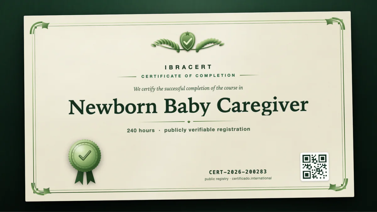 Cover of the Newborn Baby Caregiver course