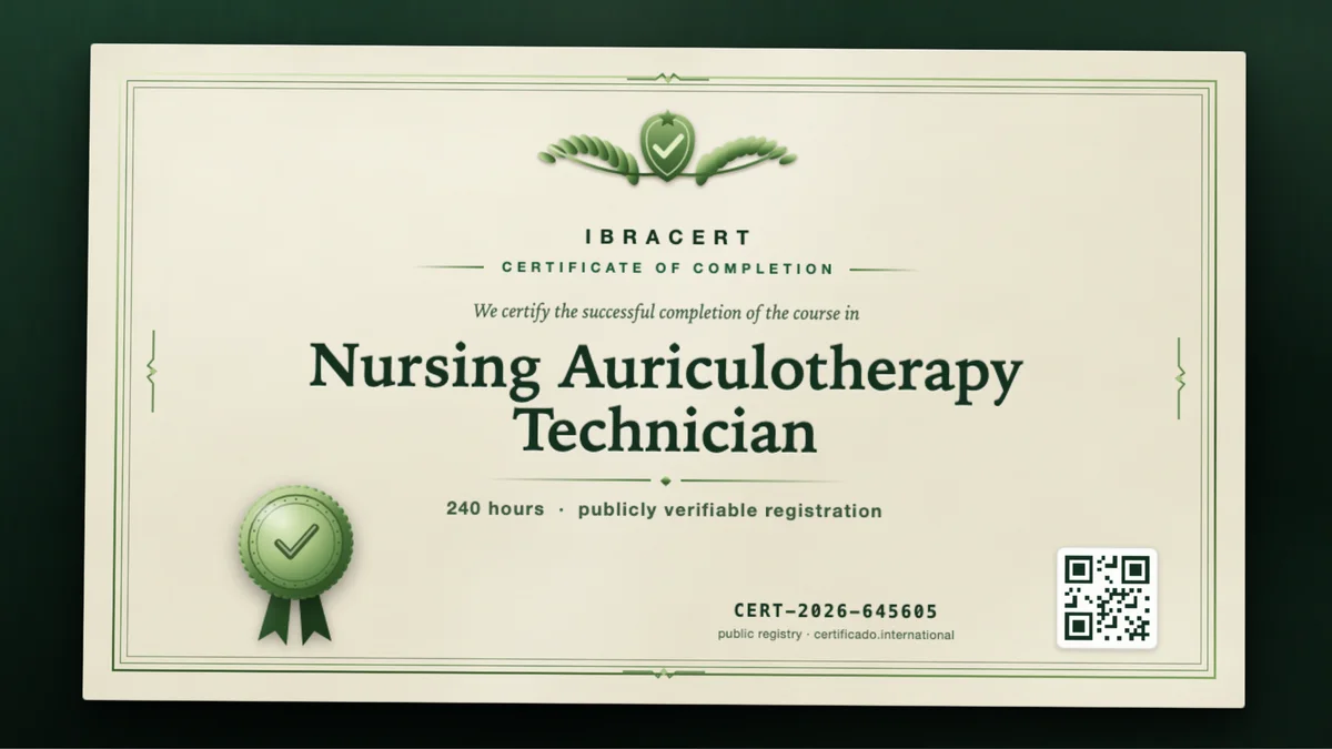 Cover of the Nursing Auriculotherapy Technician course