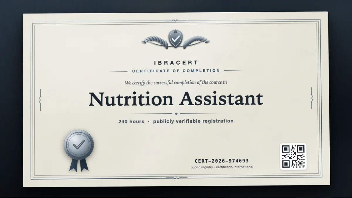 Cover of the Nutrition Assistant course