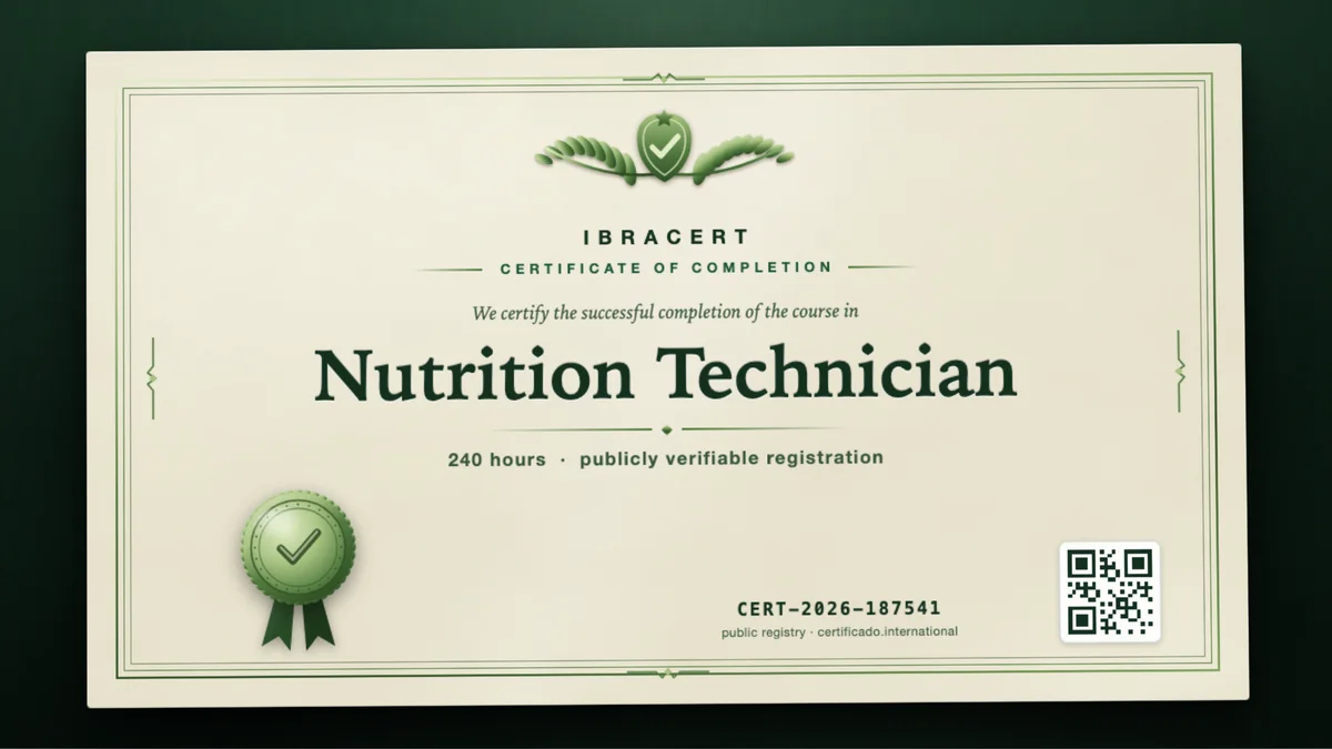 Cover of the Nutrition Technician course