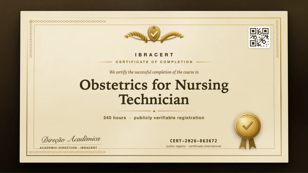 Cover of the Obstetrics for Nursing Technician course