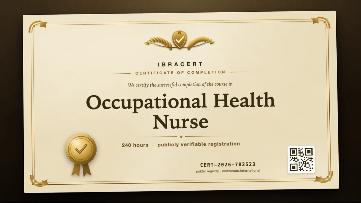 Cover of the Occupational Health Nurse course