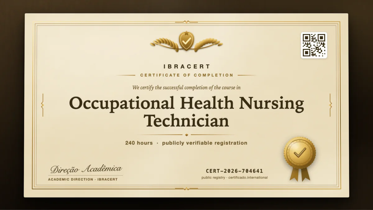 Cover of the Occupational Health Nursing Technician course
