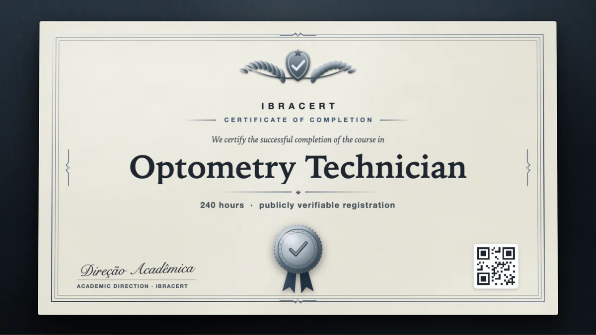 Cover of the Optometry Technician course