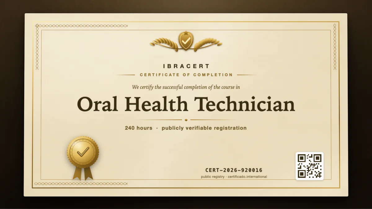 Cover of the Oral Health Technician course