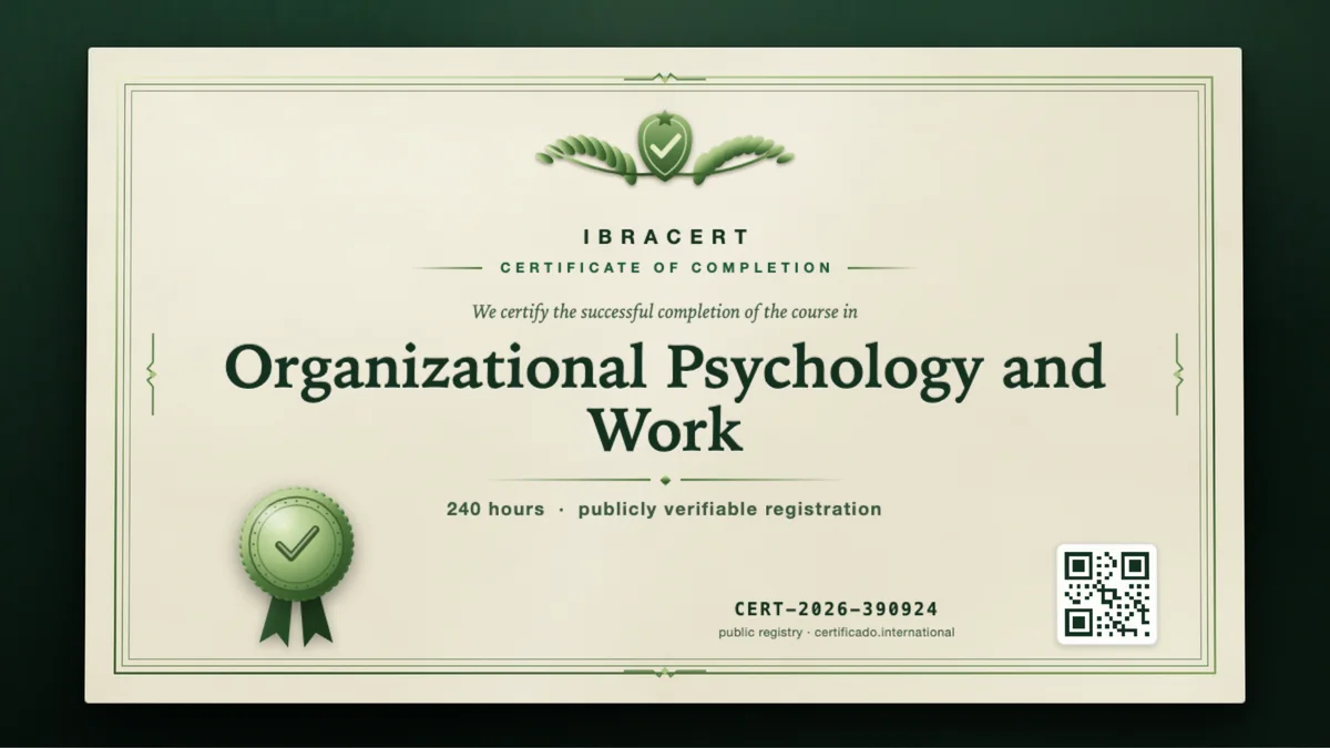 Cover of the Organizational Psychology and Work course