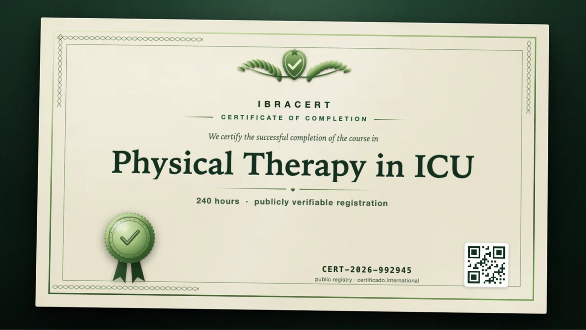 Cover of the Physical Therapy in ICU course