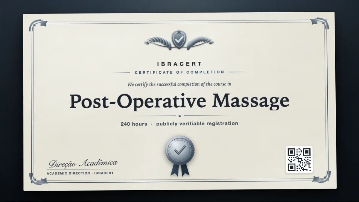 Cover of the Post-Operative Massage course