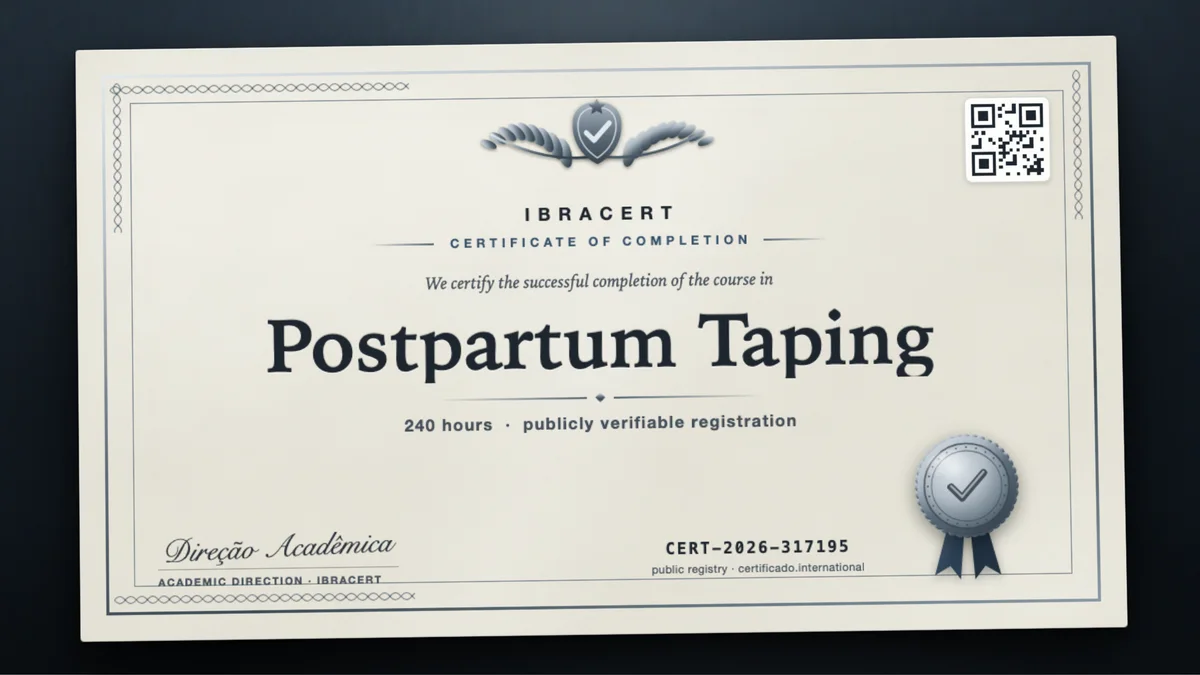 Cover of the Postpartum Taping course