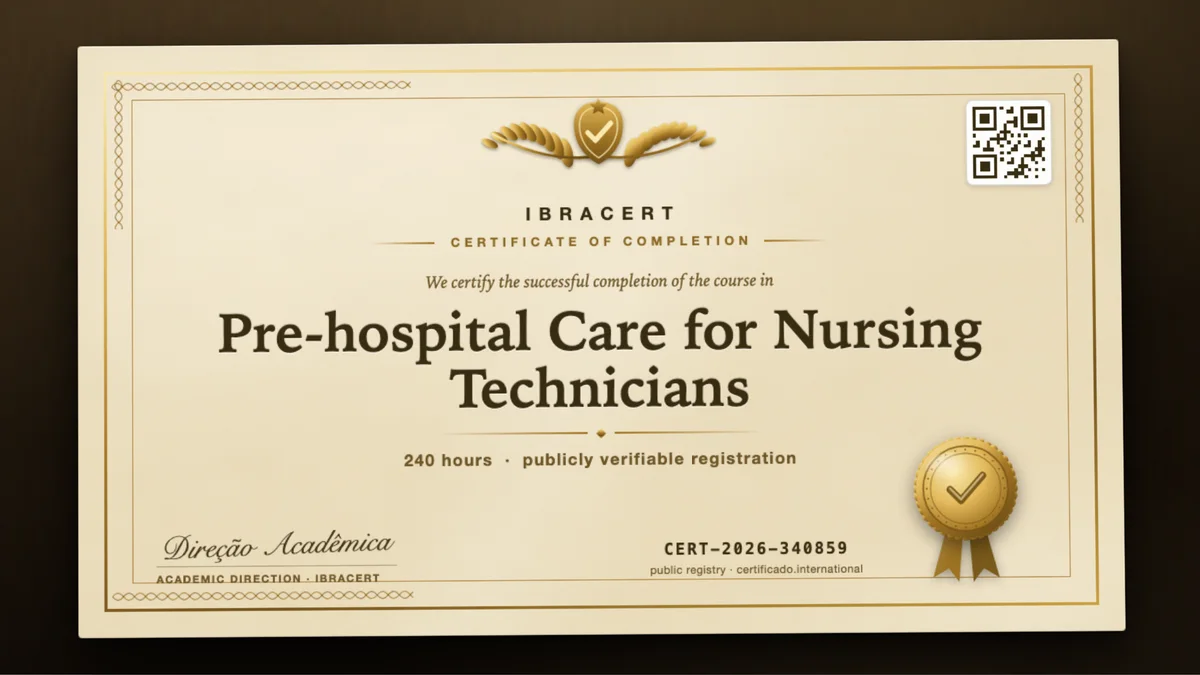 Cover of the Pre-hospital Care for Nursing Technicians course