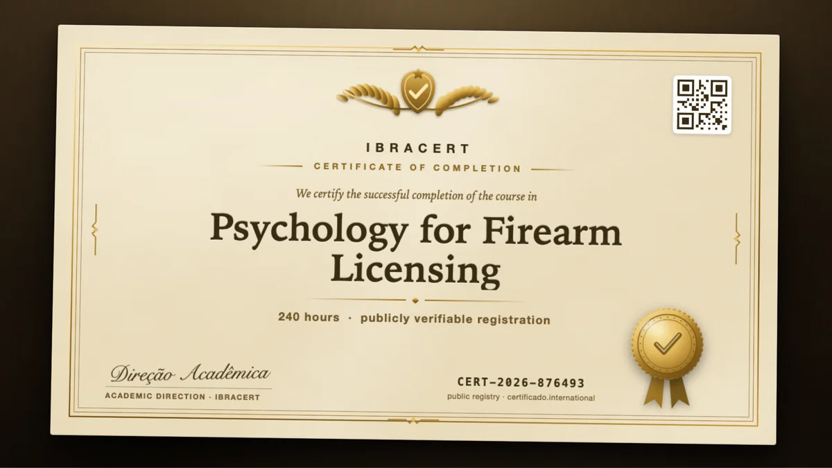 Cover of the Psychology for Firearm Licensing course