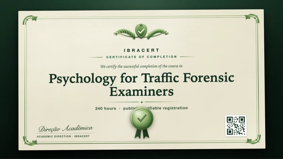 Cover of the Psychology for Traffic Forensic Examiners course