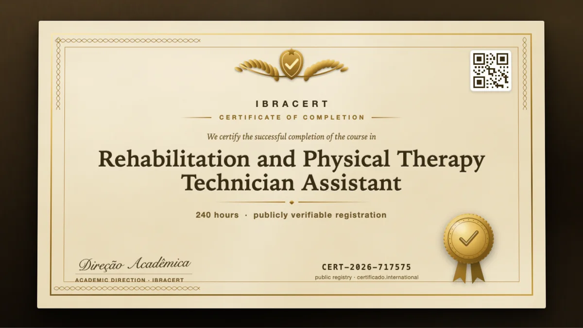 Cover of the Rehabilitation and Physical Therapy Technician Assistant course