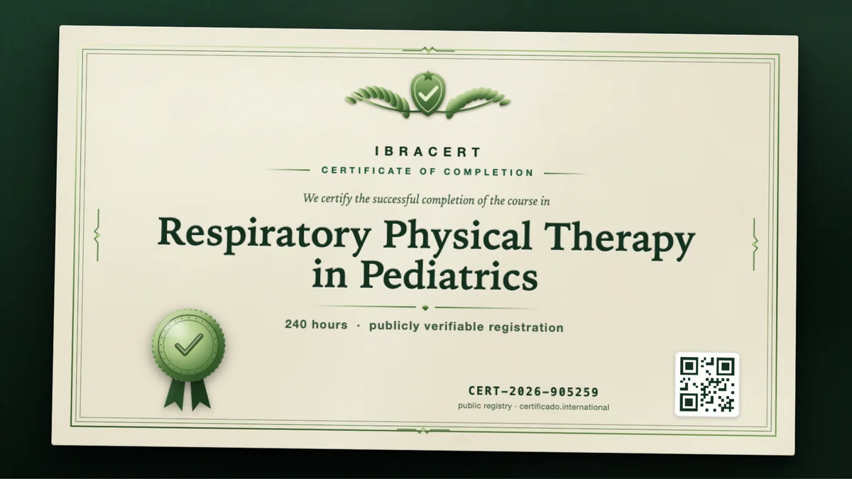 Cover of the Respiratory Physical Therapy in Pediatrics course