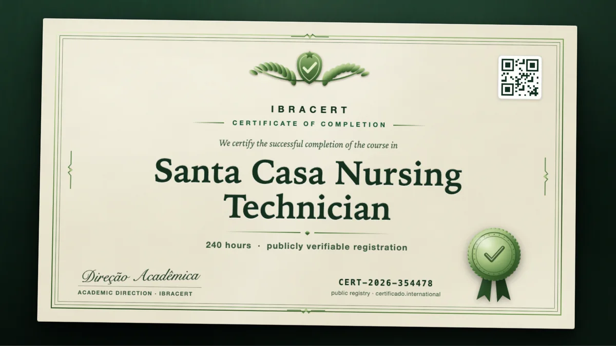 Cover of the Santa Casa Nursing Technician course