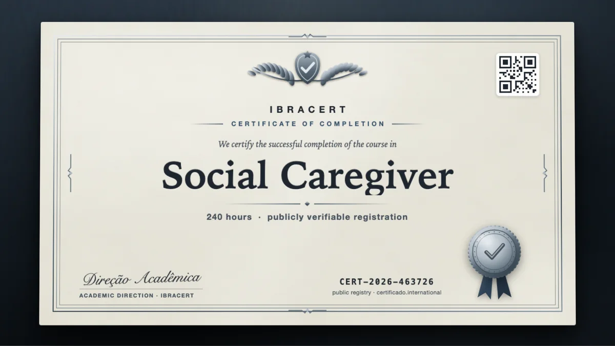 Cover of the Social Caregiver course
