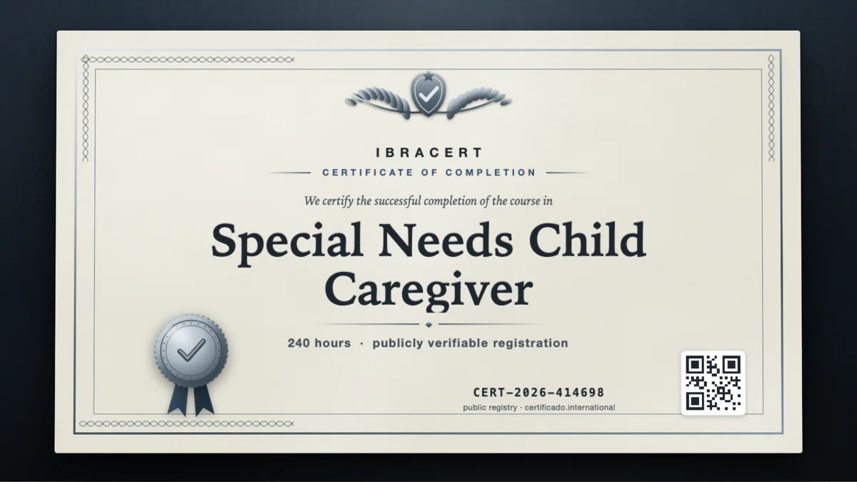 Cover of the Special Needs Child Caregiver course