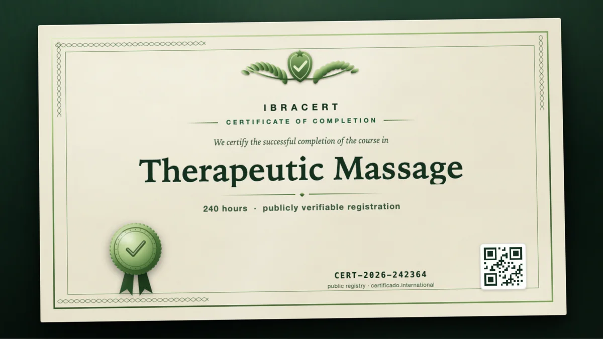 Cover of the Therapeutic Massage course