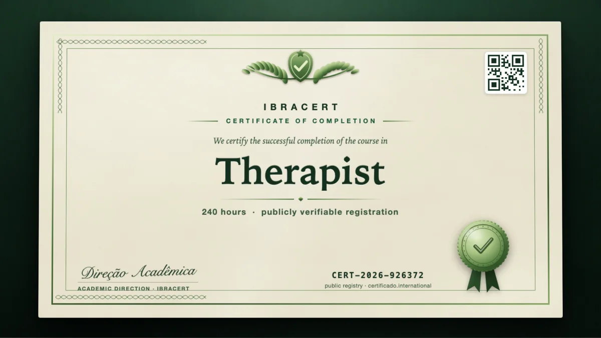 Cover of the Therapist course