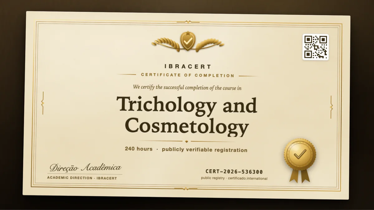 Cover of the Trichology and Cosmetology course