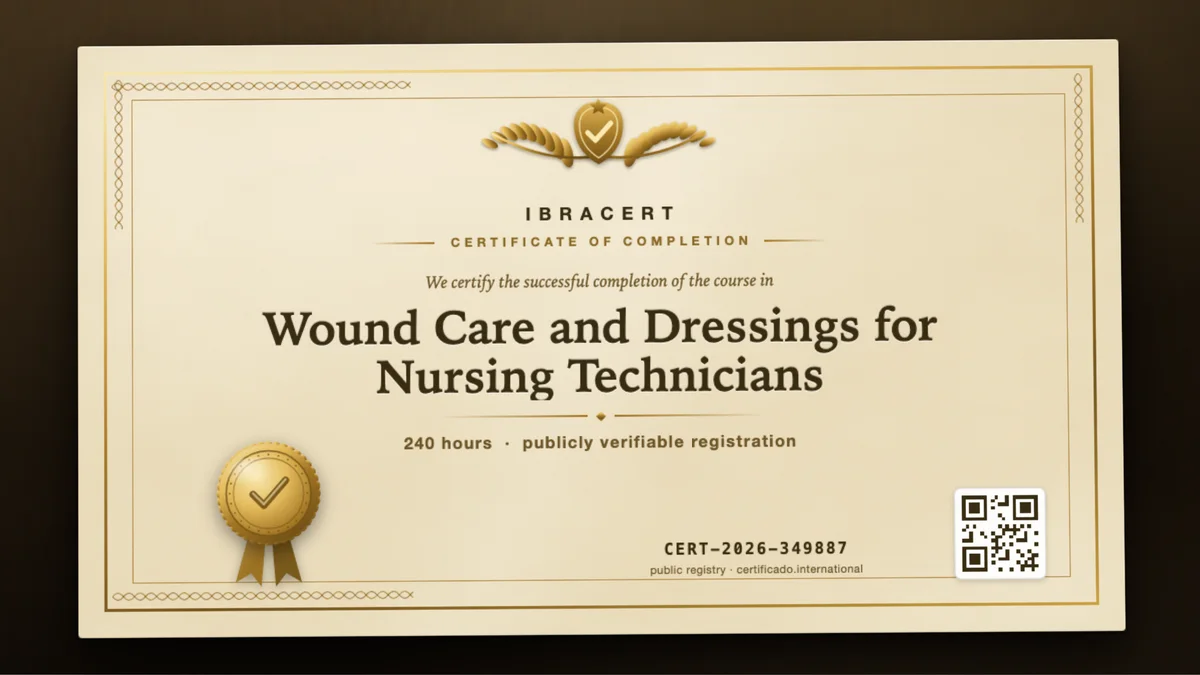 Cover of the Wound Care and Dressings for Nursing Technicians course