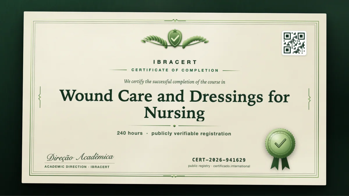 Cover of the Wound Care and Dressings for Nursing course