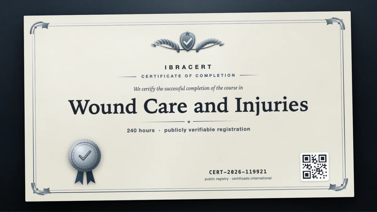 Cover of the Wound Care and Injuries course