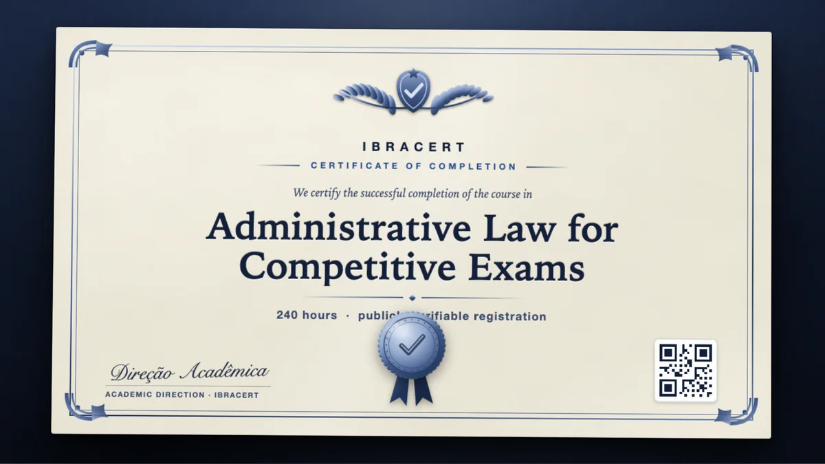 Cover of the Administrative Law for Competitive Exams course