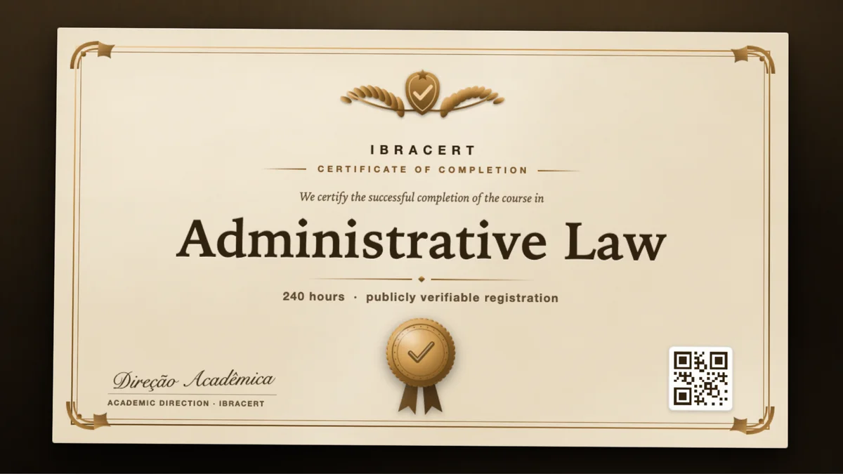 Cover of the Administrative Law course