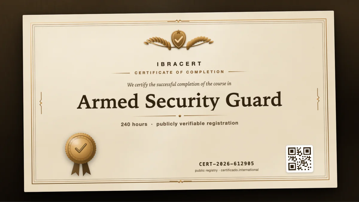 Cover of the Armed Security Guard course