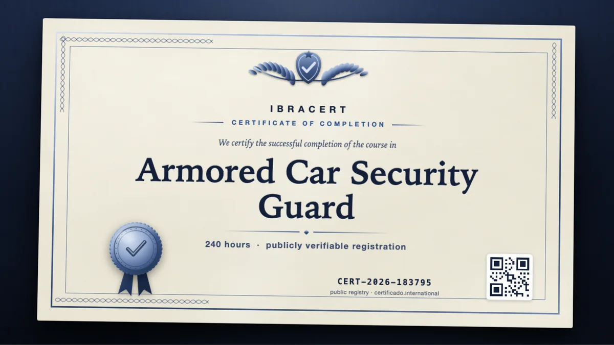 Cover of the Armored Car Security Guard course