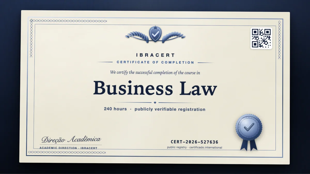 Cover of the Business Law course