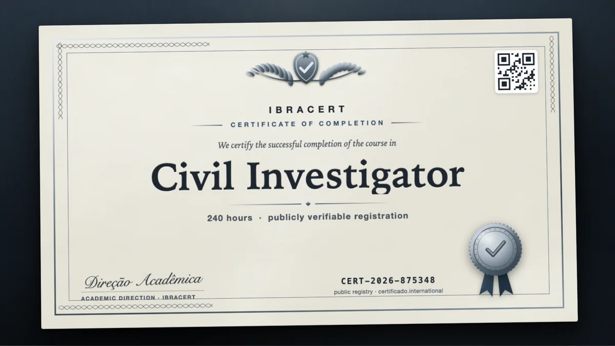 Cover of the Civil Investigator course