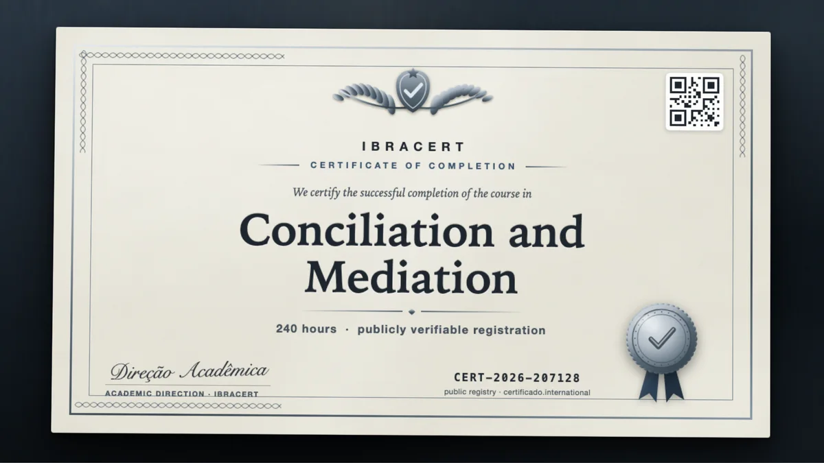 Cover of the Conciliation and Mediation course