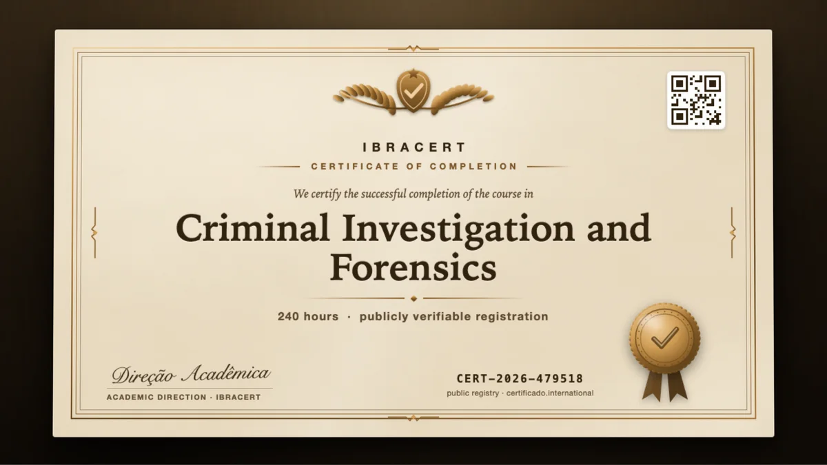 Cover of the Criminal Investigation and Forensics course
