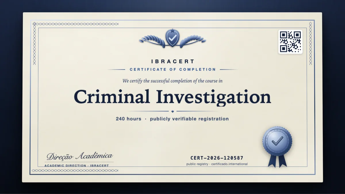 Cover of the Criminal Investigation course