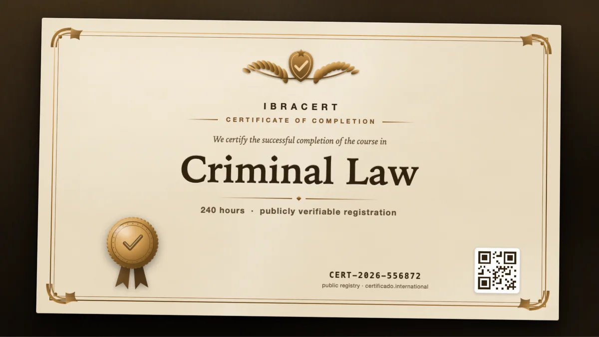 Cover of the Criminal Law course