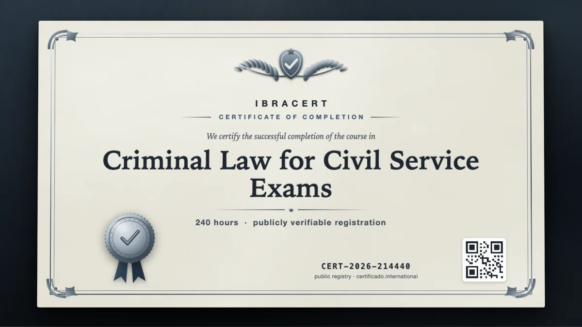 Cover of the Criminal Law for Civil Service Exams course