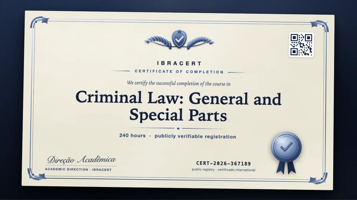 Cover of the Criminal Law: General and Special Parts course