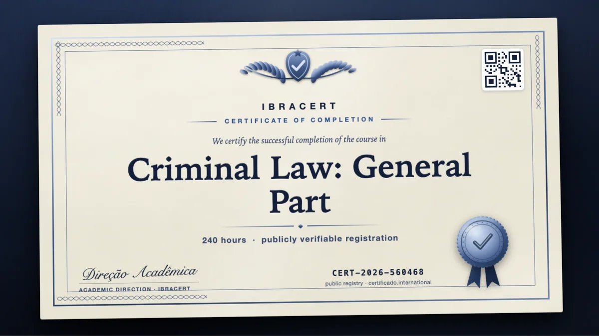 Cover of the Criminal Law: General Part course